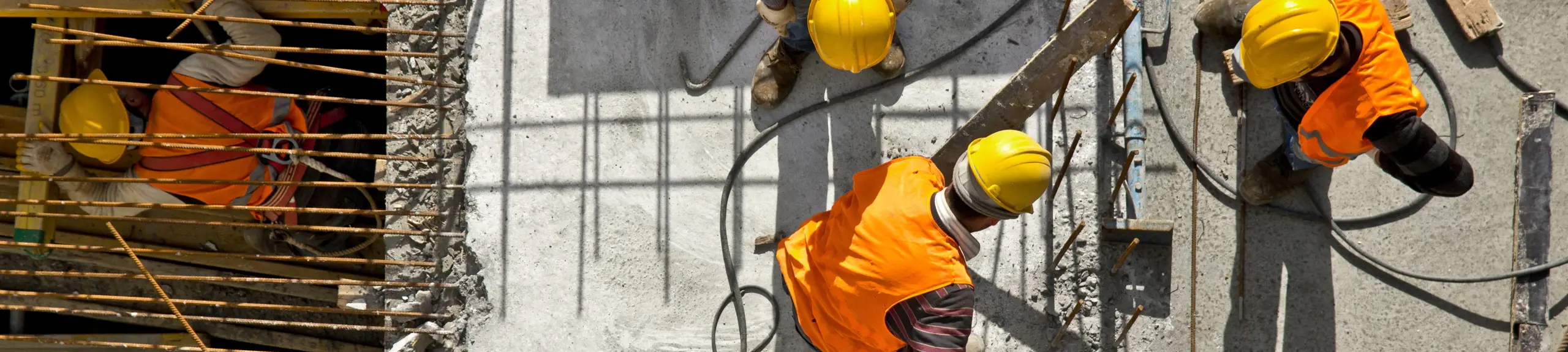 Team members working on site  Team members working on site